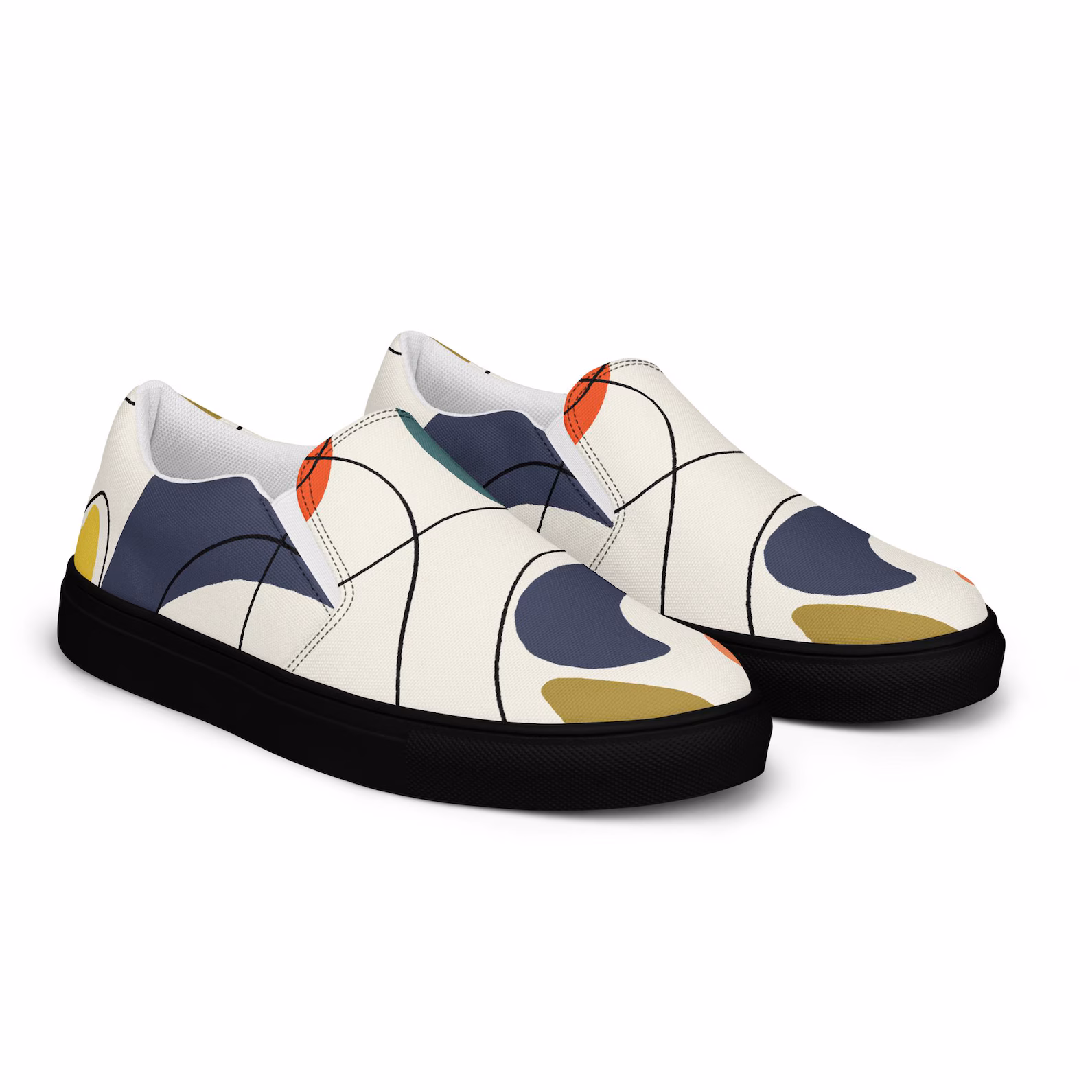 Abstract Art Canvas Slip On Ki66