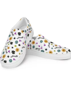 Floral Summer Canvas Slip On Ki61