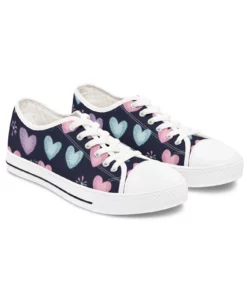 Heart Print Low Top Sneakers Ki56