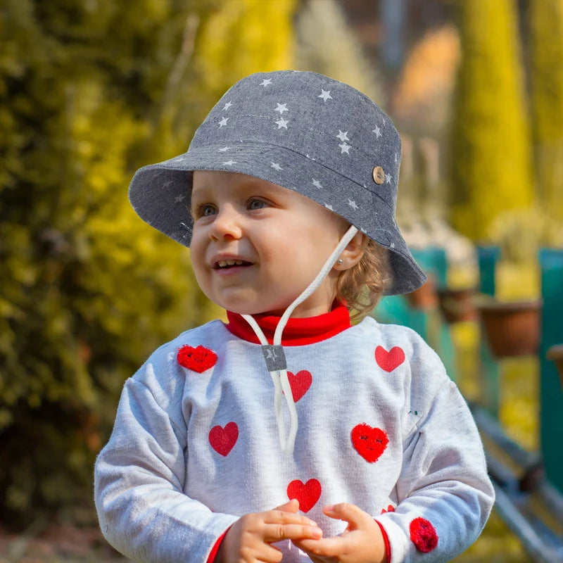 Cotton Cartoon Stars Printed Soft Baby Bucket Hat - Image 9