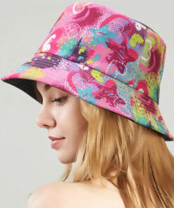Cotton Check Print Bucket Hat Sun Hats