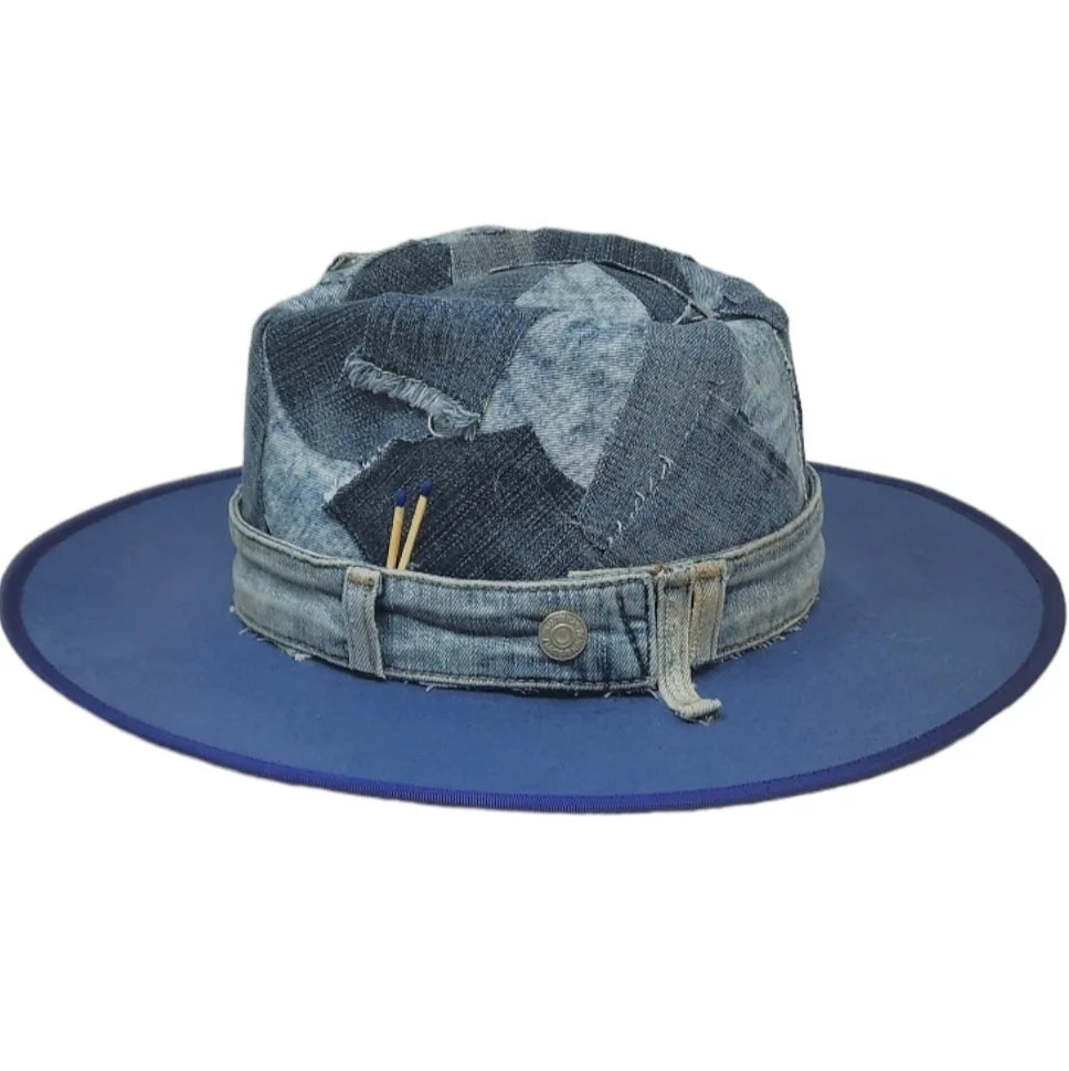 Denim Fedora Hat - Image 2