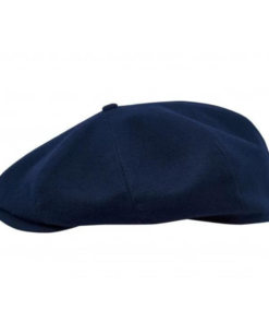 Eight Piece Wool Newsboy Cap-Navy Blue