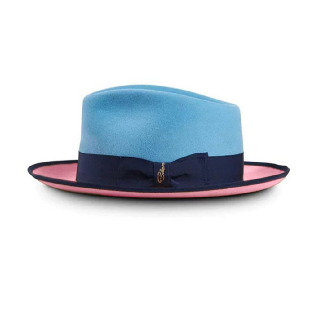 Felt Two Tone Fedora Hat - Image 13