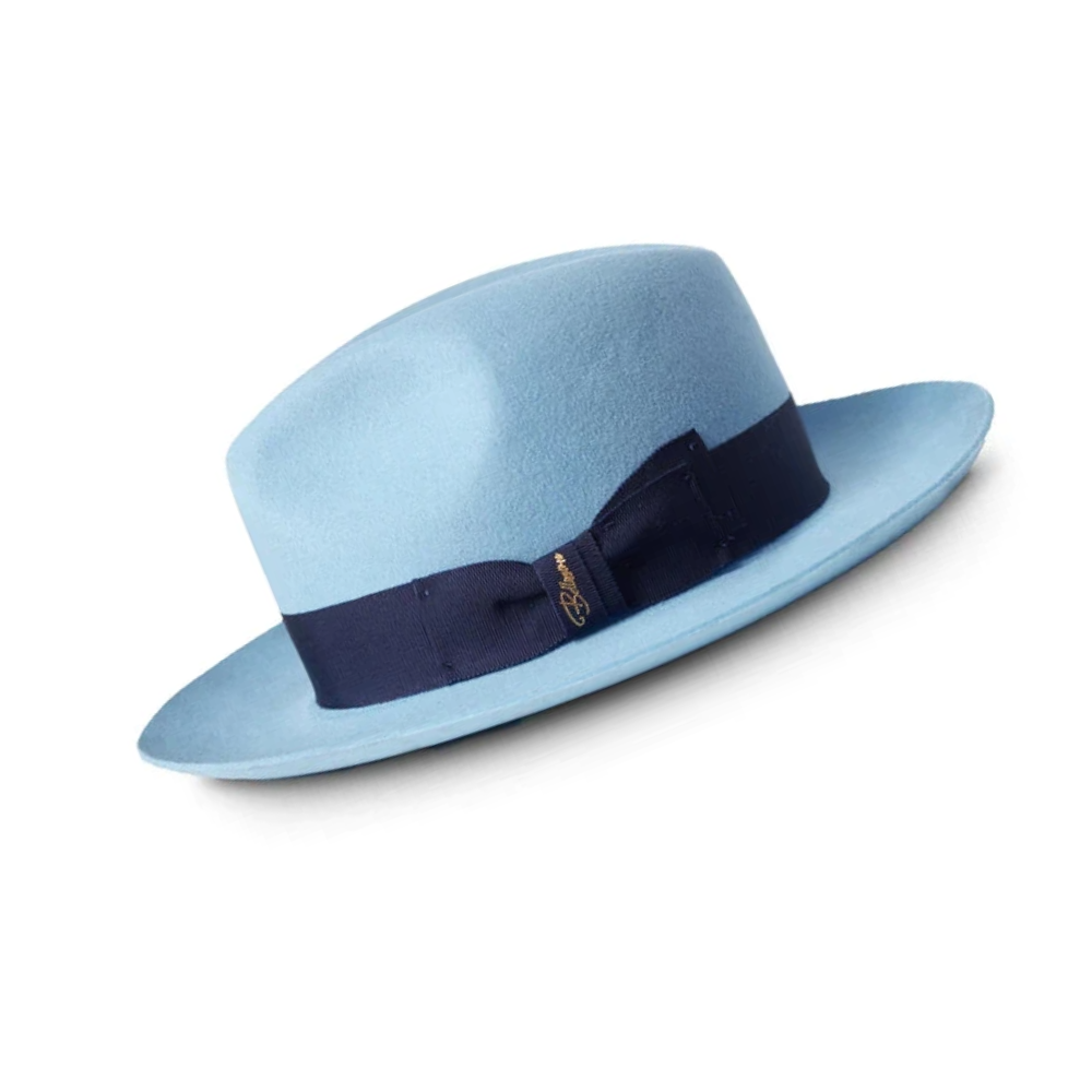 Felt Two Tone Fedora Hat - Image 9