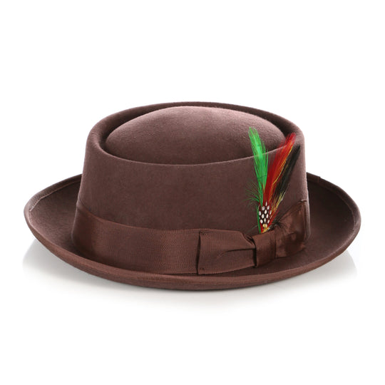 Red Wool Felt Pork Pie Hat - Image 3