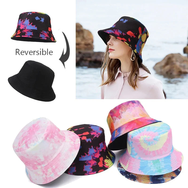 Reversible Bucket Hat Cotton Tie dye - Image 2