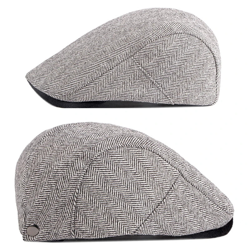 Solid Color Classic Cotton Flat Cap - Image 4