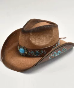 Straw Western Cowboy Hat Vintage Jazz Hat