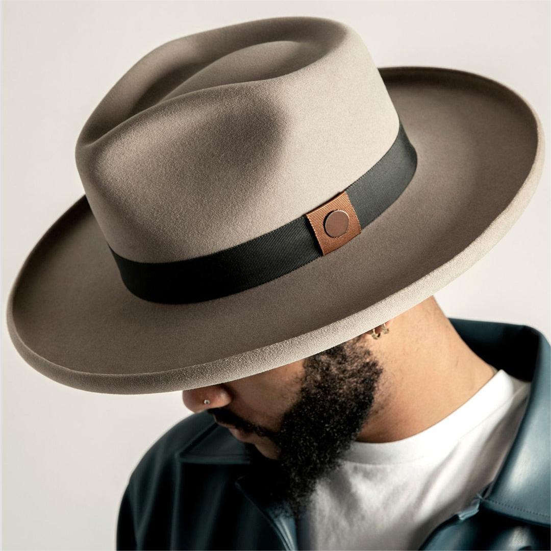 Tasteful Wide Brim Felt Fedora - Image 17