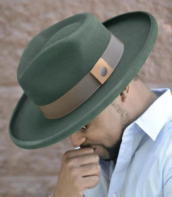 Tasteful Wide Brim Felt Fedora - Image 5