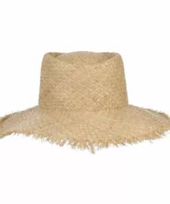 Women's Raffia Straw Sun Visor Hat Wide Brim Panama Style