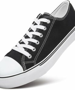 Black Classic Canvas Sneakers KI62