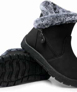 Black Waterproof Ankle Boot KI18