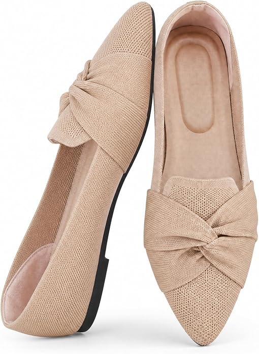 Comfortable Knit Dressy Flats KI31