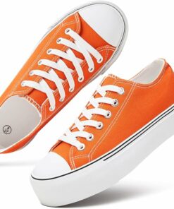 Fashion Orange Platform Canvas Sneakers KI72