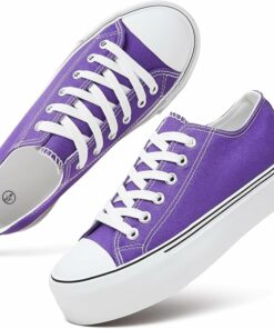 Fashion Violet Platform Canvas Sneakers KI71