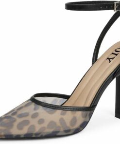 Leopard Mesh Fashion High Heels KI6