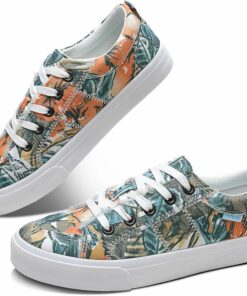 Multi Green Yellow Canvas Sneakers KI65