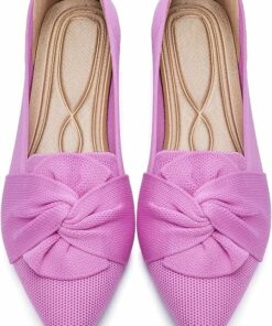 Pink Pointed Toe Ballet Flats KI35