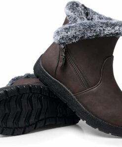 Waterproof Ankle Warm Fur Lined Boot KI17