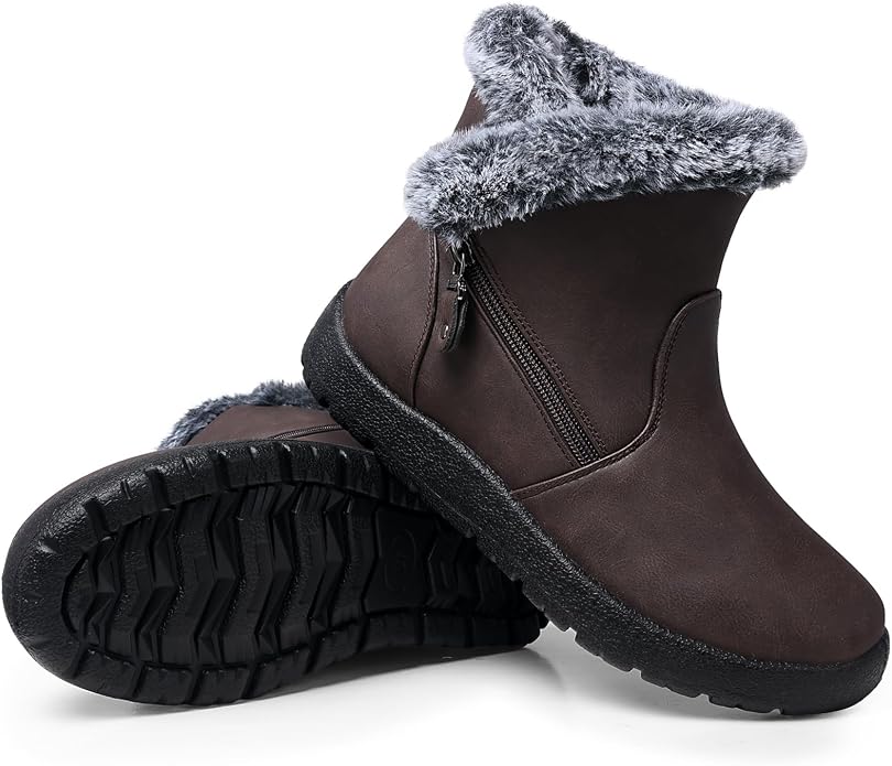 Waterproof Ankle Warm Fur Lined Boot KI17