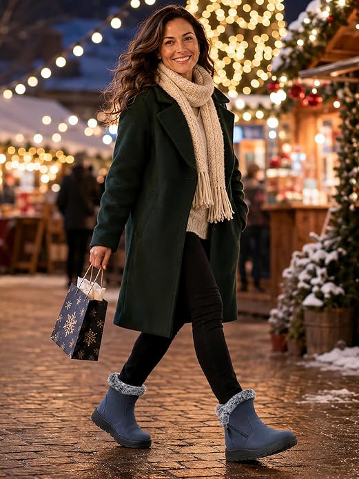 Winter Blue Snow Boots KI11 - Image 2