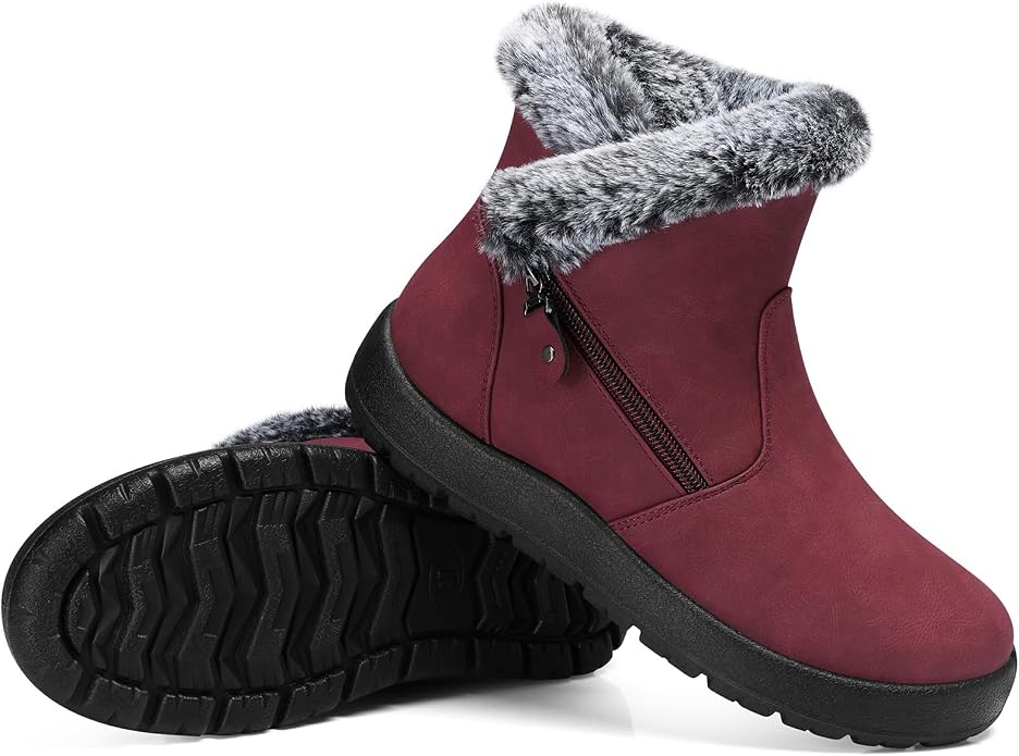 Winter Red Snow Boots KI12