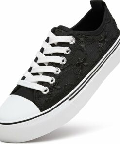 Women's Low-Top Mesh Canvas Sneakers KI85
