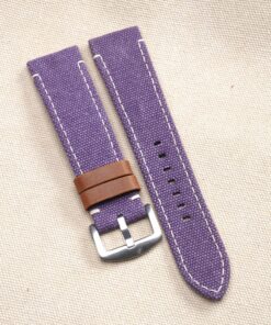Canvas Watch Strap in Purple · Handmade in Saigon