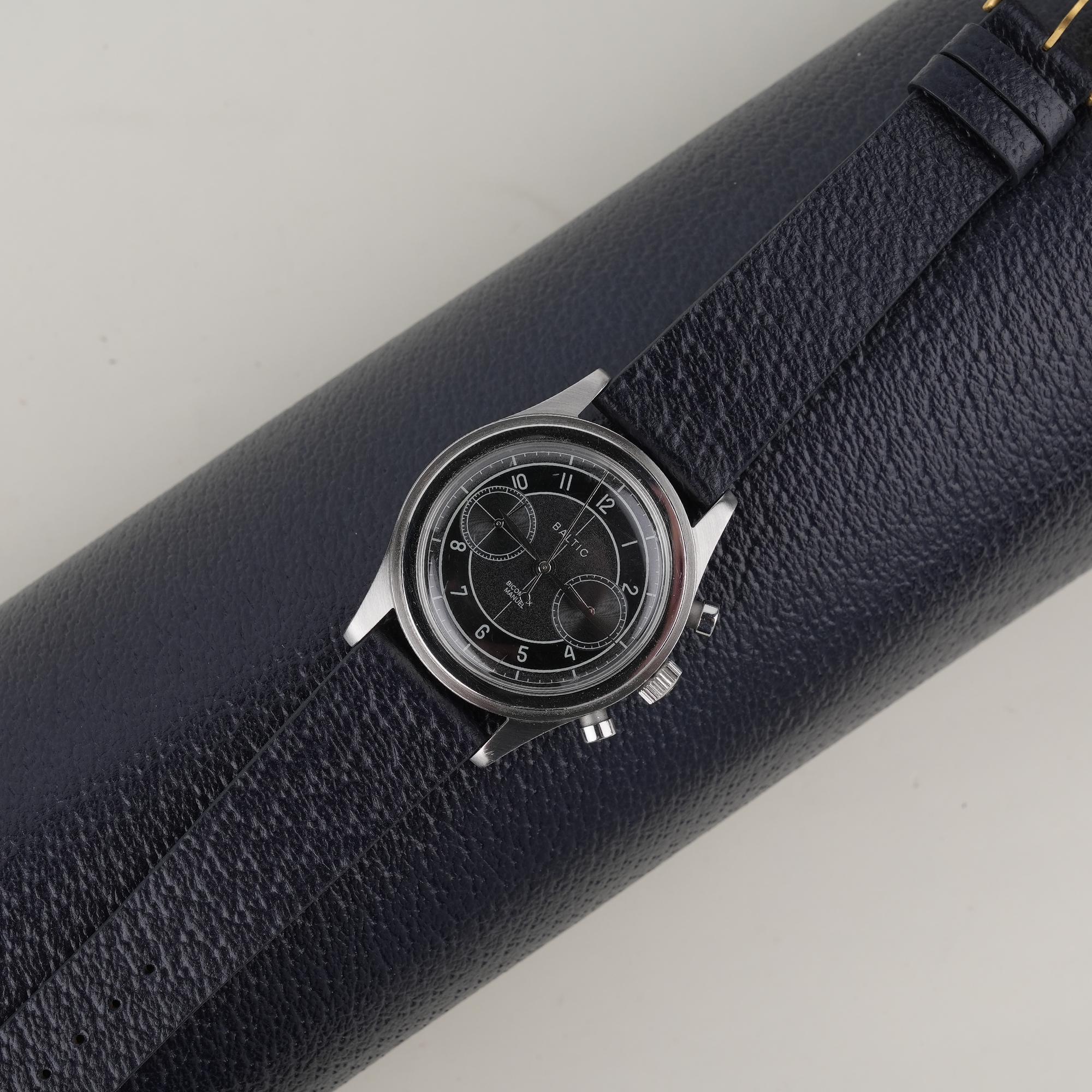 Peccary Leather Watch Strap in Navy · Handmade in Saigon - Image 4