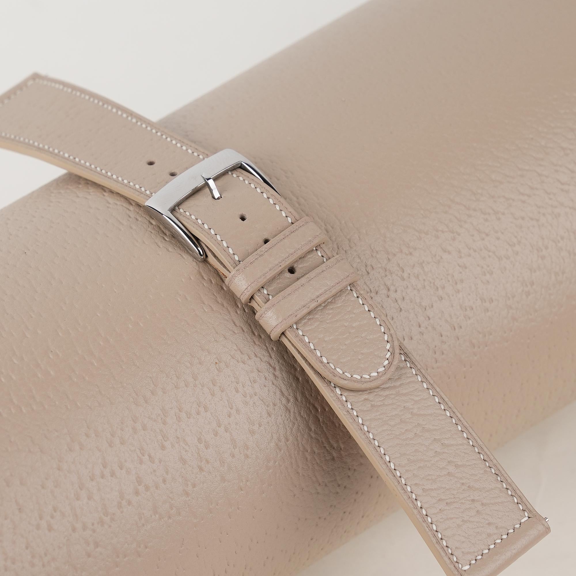 Peccary Leather Watch Strap in Beige · Handmade in Saigon - Image 5