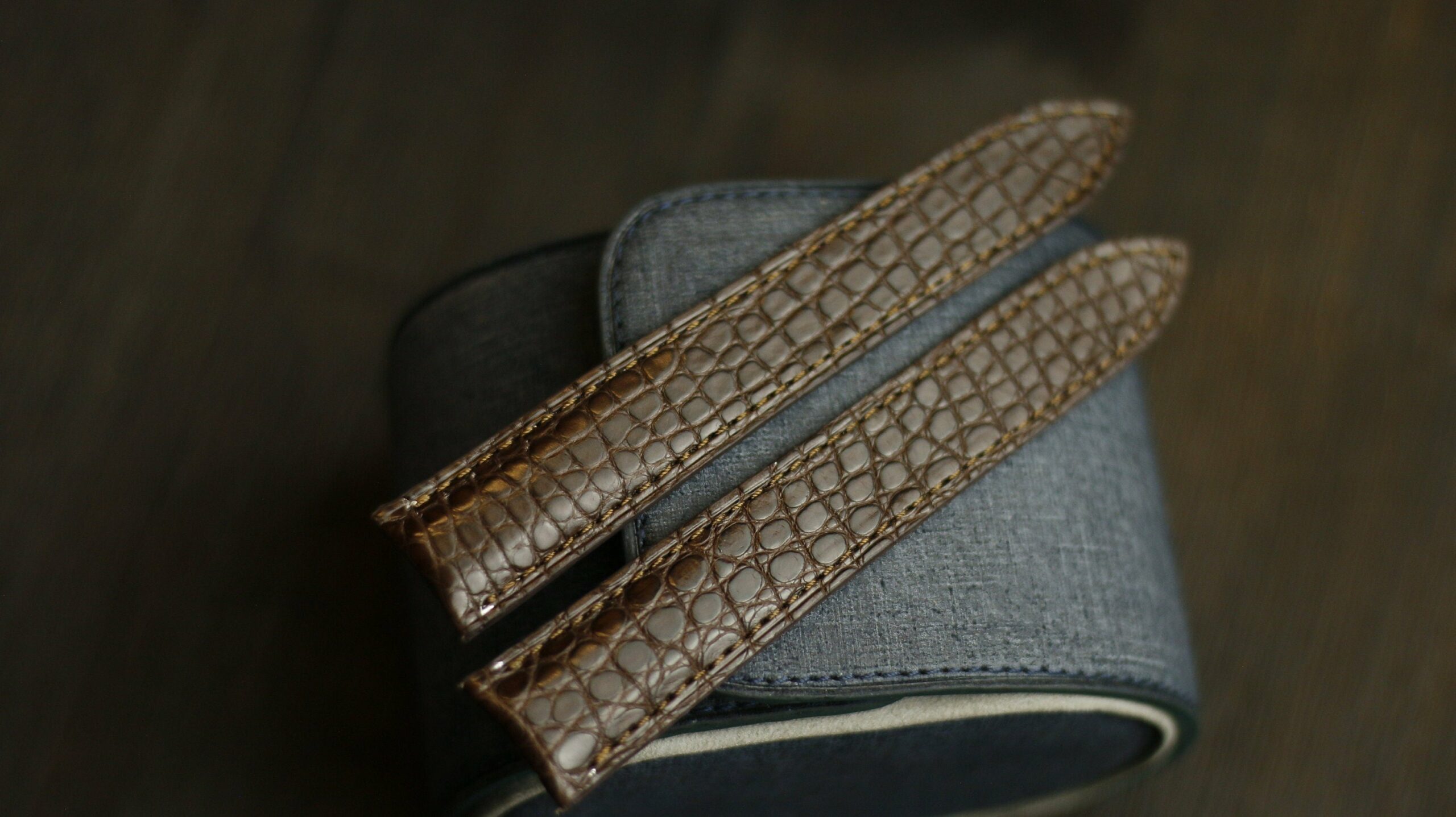 Alligator Leather Watch Strap in Chocolate · Handmade in Saigon - Image 5