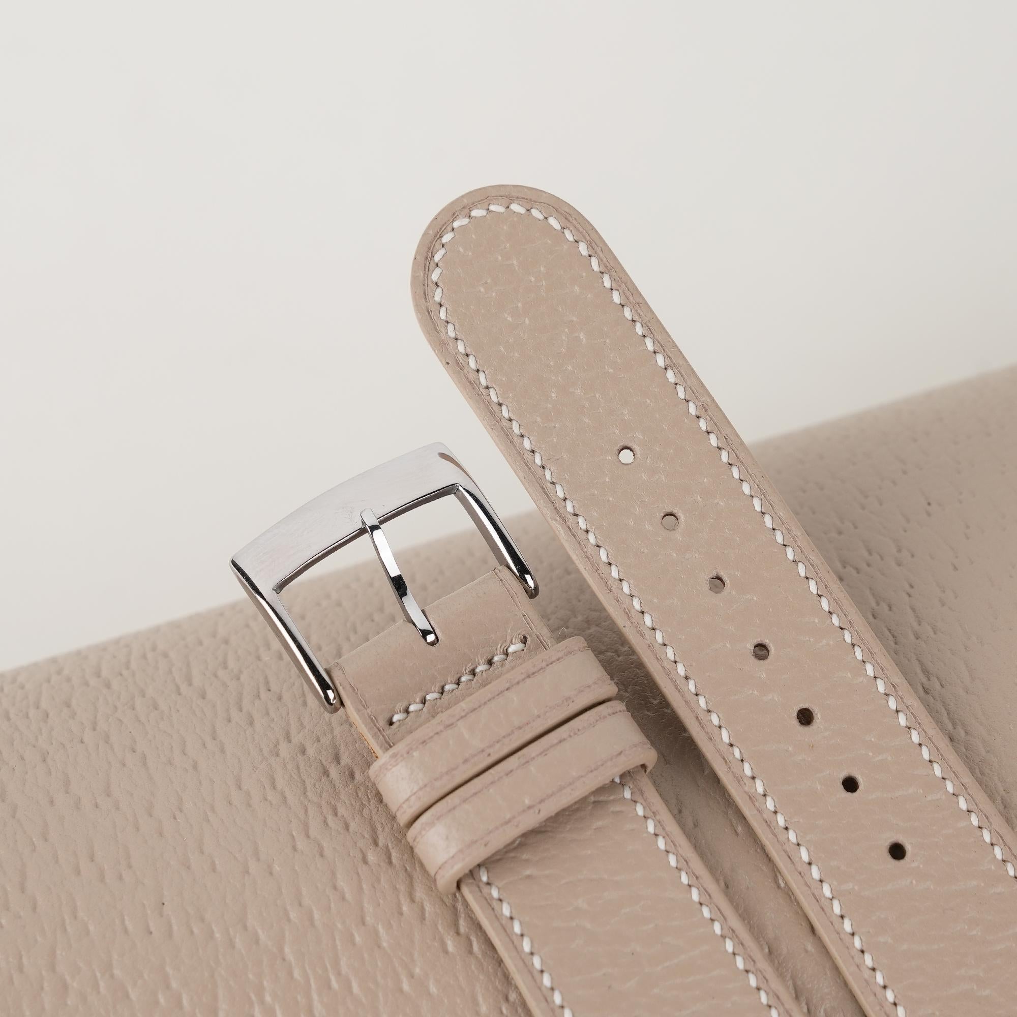 Peccary Leather Watch Strap in Beige · Handmade in Saigon - Image 6