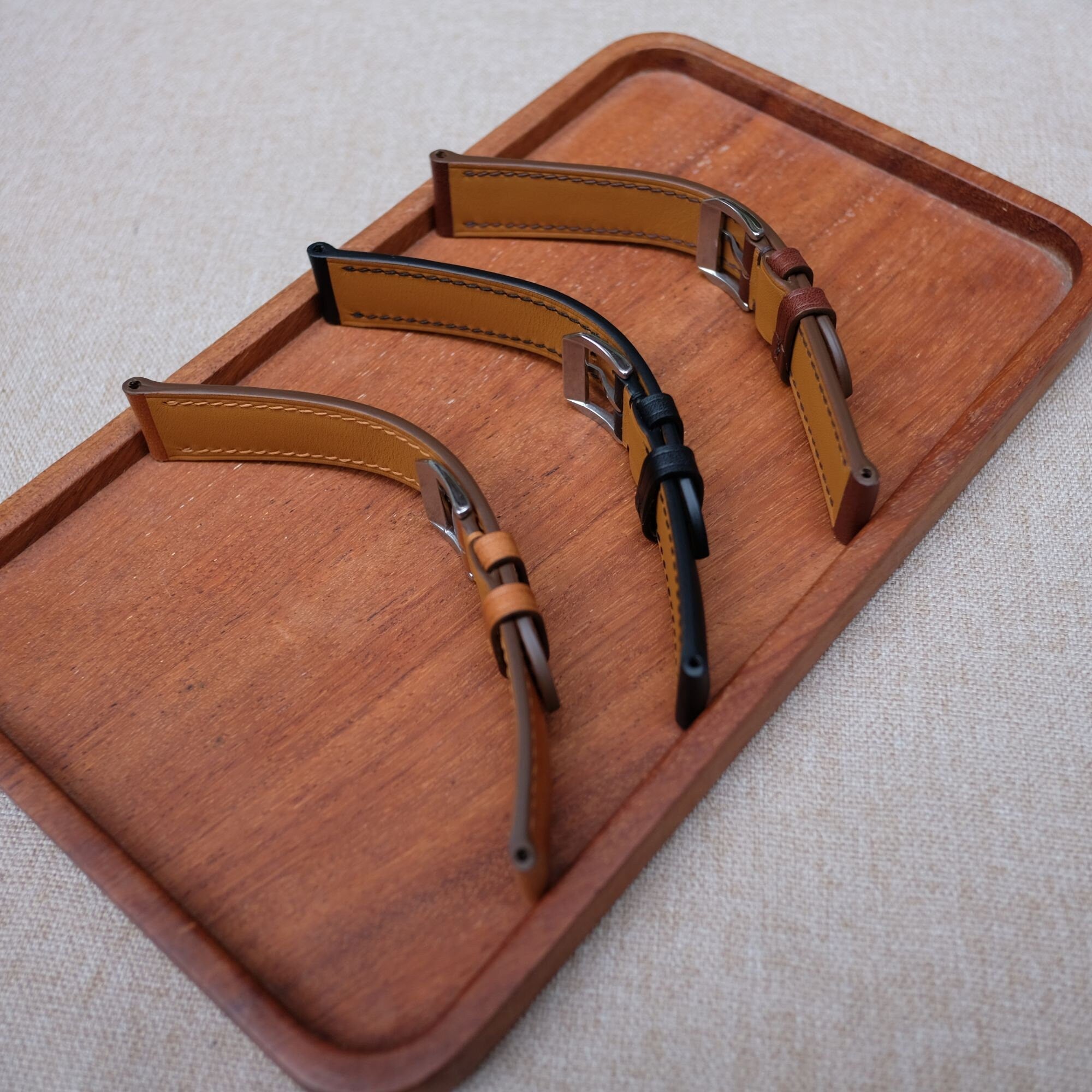 Vachetta Leather Watch Strap in Brown · Handmade in Saigon - Image 7