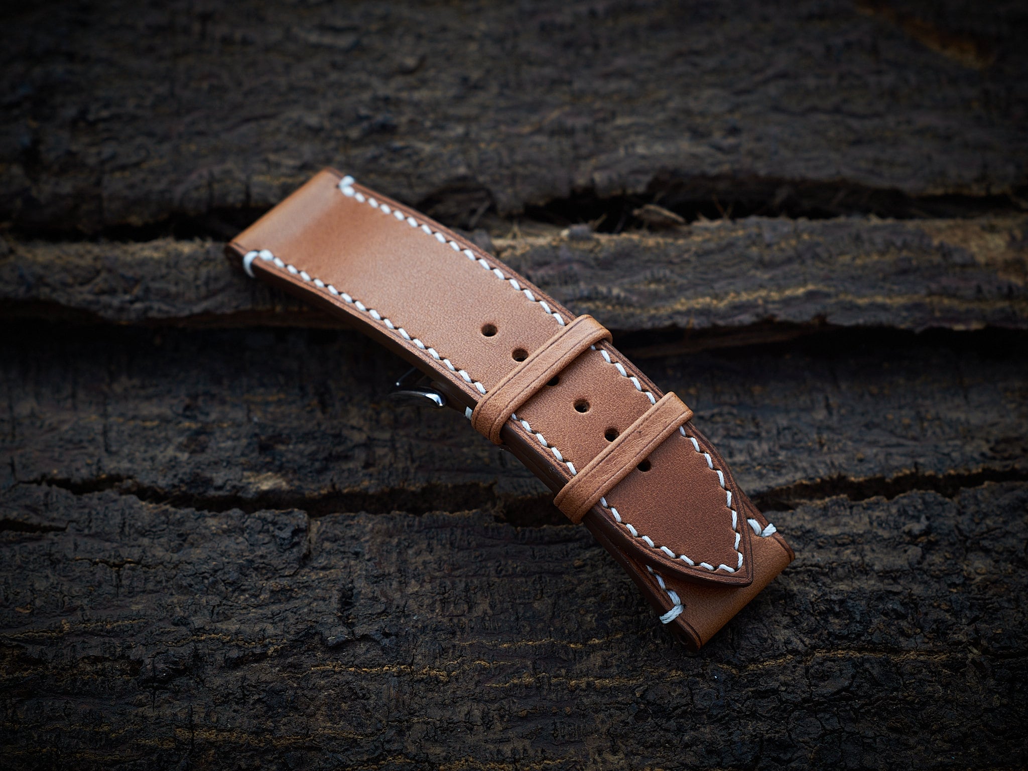 Vachetta Leather Watch Strap in Tan Brown · Handmade in Saigon - Image 7