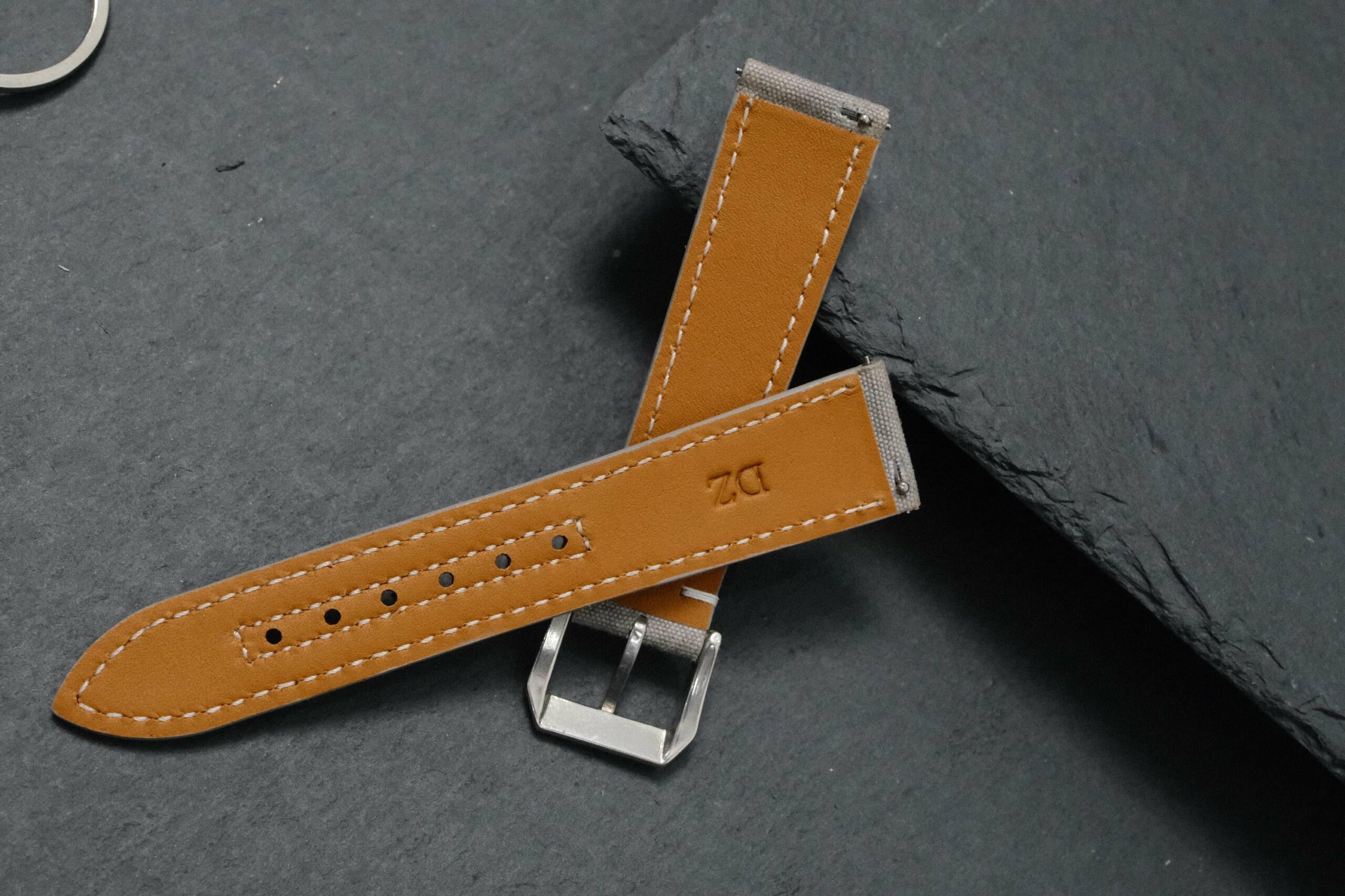 Canvas Watch Strap in Grey · Handmade in Saigon - Image 9