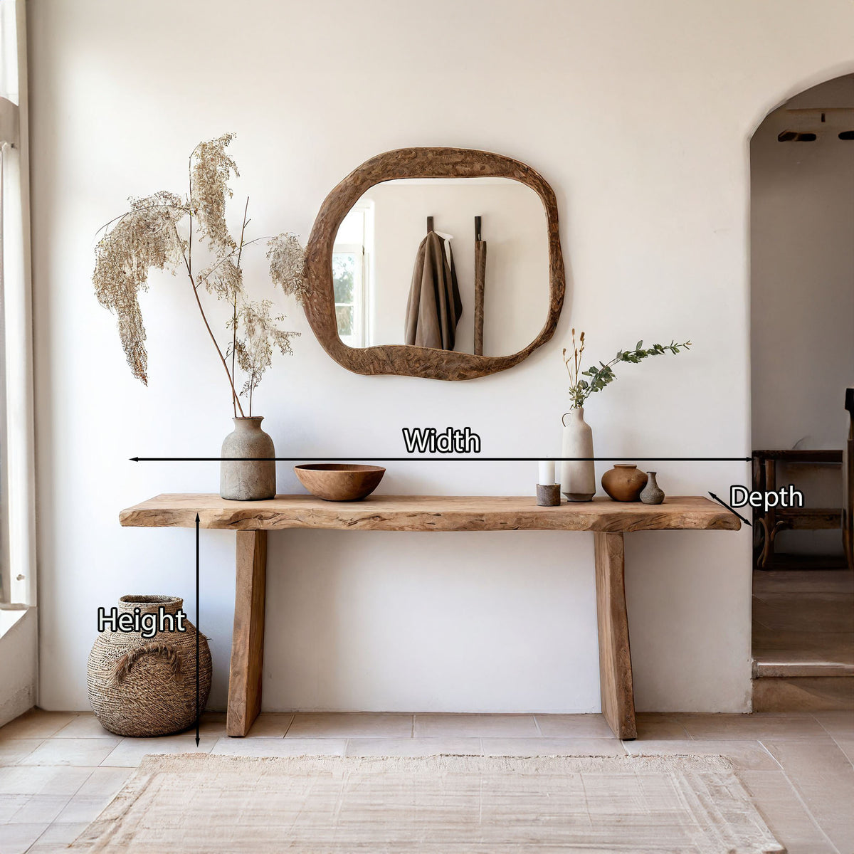 Solid Wood Entryway Console Table with Clean Lines - Image 5