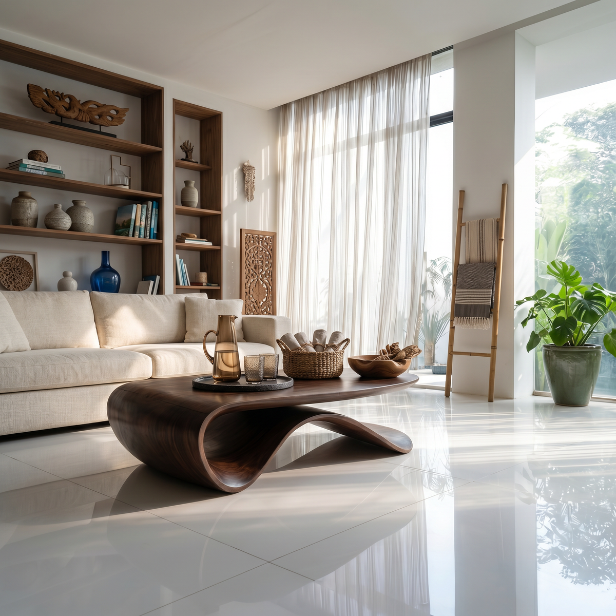 Farmhouse Solid Wood Coffee Table with Low Streamlined Profile - Image 7
