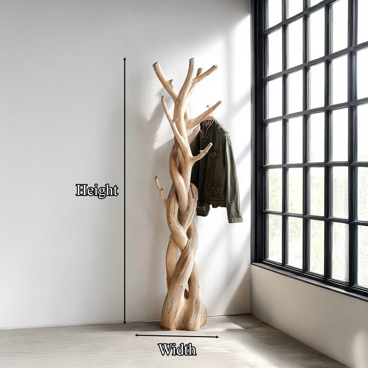 Driftwood Branch Tree Coat Rack for Bedroom or Closet - Image 8