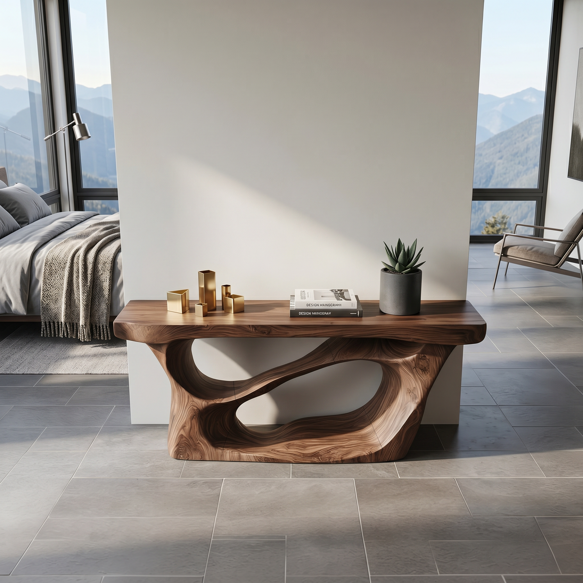 Farmhouse Solid Wood Entryway Console Table with Rustic Finish - Image 2