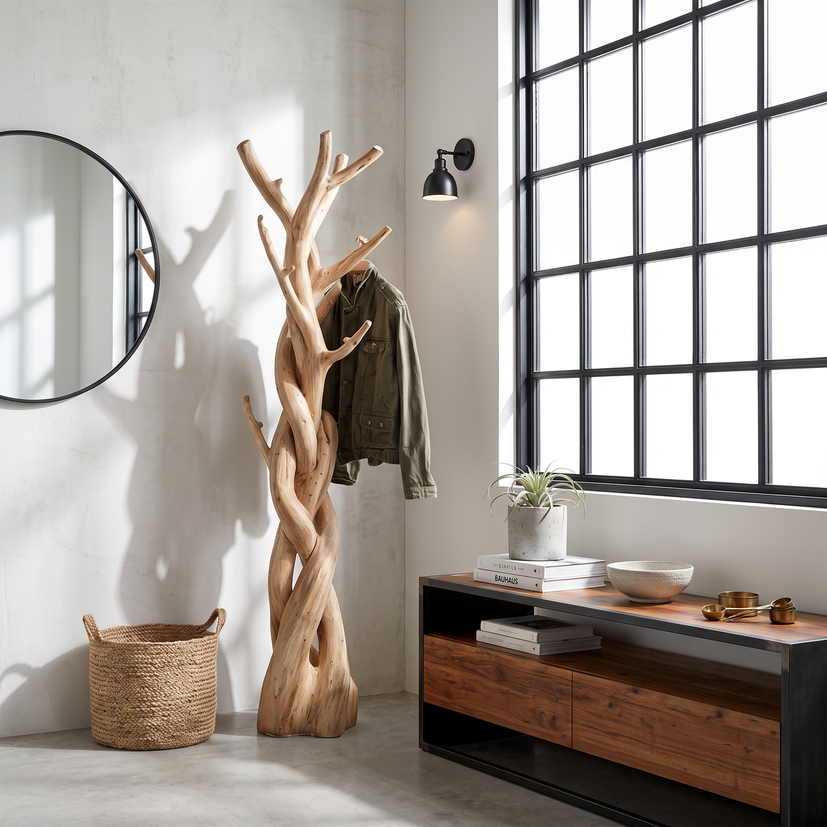 Driftwood Branch Tree Coat Rack for Bedroom or Closet - Image 7