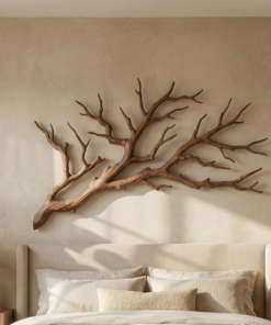 Rustic Natural Tree Root Wall Art for Bedroom Headboard Wall