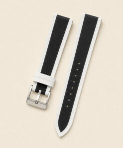 Epsom Leather Watch Strap in Black & White · Handmade in Saigon