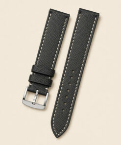 Epsom Leather Watch Strap in Black · Handmade in Saigon