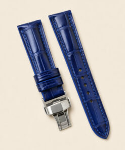 Alligator Leather Watch Strap in Blue · Handmade in Saigon