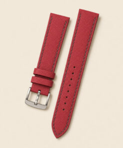 Sailcloth Rubber Watch Strap in Bordeaux · Handmade in Saigon