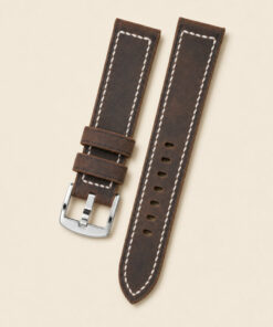 Crazy Horse Leather Watch Strap in Brown · Handmade in Saigon