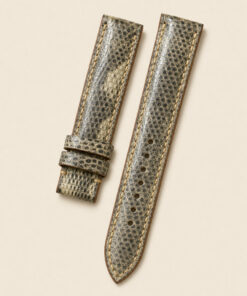 Lizard Leather Watch Strap in Brown Gray · Handmade in Saigon