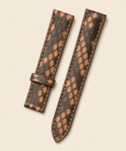 Python Leather Watch Strap in Brown · Handmade in Saigon